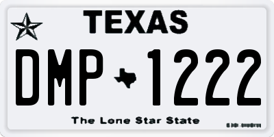 TX license plate DMP1222