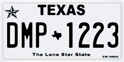 TX license plate DMP1223