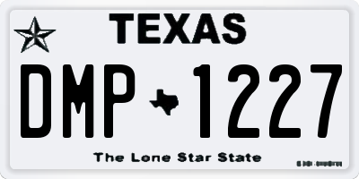 TX license plate DMP1227