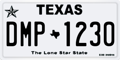 TX license plate DMP1230