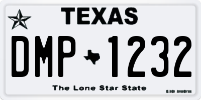 TX license plate DMP1232