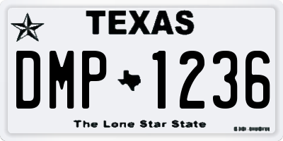 TX license plate DMP1236
