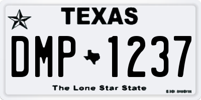 TX license plate DMP1237