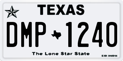 TX license plate DMP1240