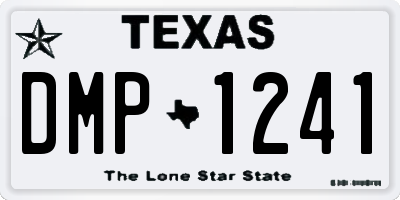 TX license plate DMP1241