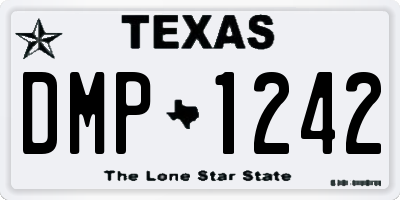 TX license plate DMP1242