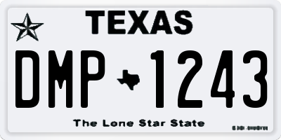 TX license plate DMP1243