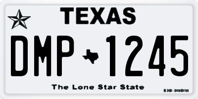 TX license plate DMP1245