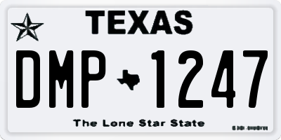 TX license plate DMP1247