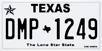 TX license plate DMP1249