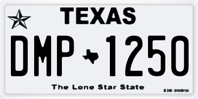 TX license plate DMP1250
