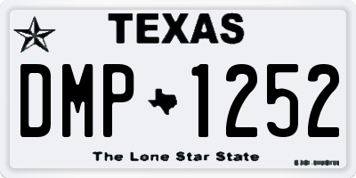 TX license plate DMP1252