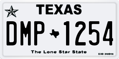 TX license plate DMP1254