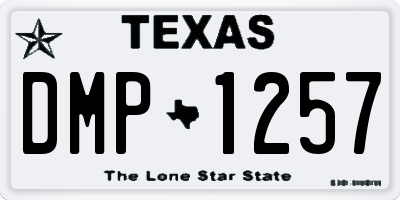 TX license plate DMP1257