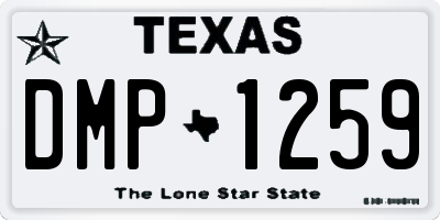 TX license plate DMP1259