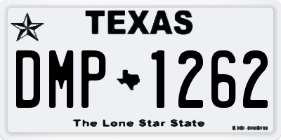 TX license plate DMP1262