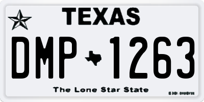 TX license plate DMP1263