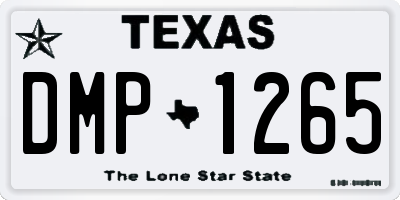 TX license plate DMP1265
