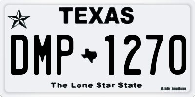 TX license plate DMP1270