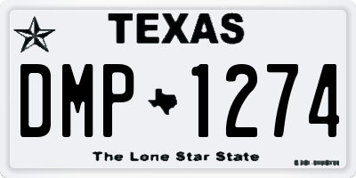 TX license plate DMP1274