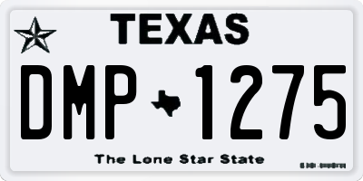 TX license plate DMP1275