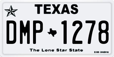 TX license plate DMP1278
