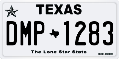 TX license plate DMP1283