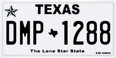 TX license plate DMP1288