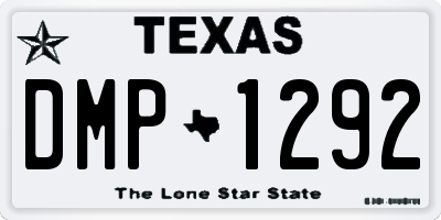 TX license plate DMP1292