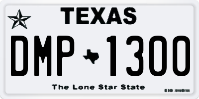 TX license plate DMP1300