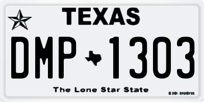 TX license plate DMP1303