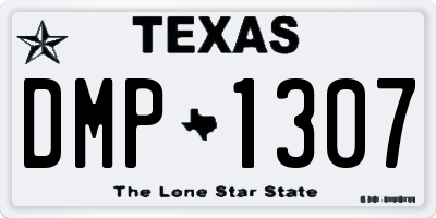 TX license plate DMP1307