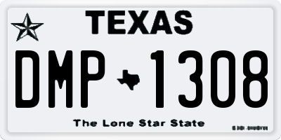 TX license plate DMP1308