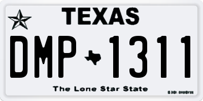 TX license plate DMP1311
