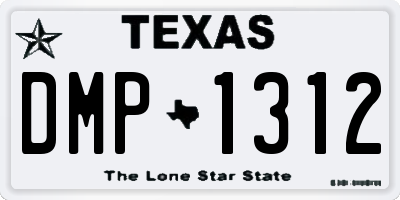 TX license plate DMP1312