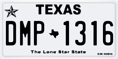 TX license plate DMP1316