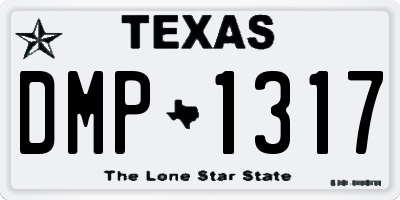TX license plate DMP1317