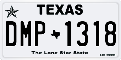 TX license plate DMP1318