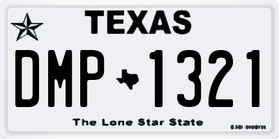 TX license plate DMP1321