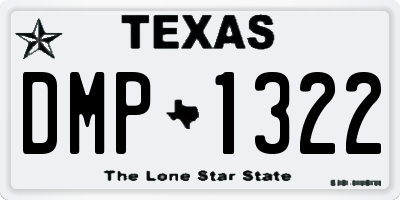 TX license plate DMP1322