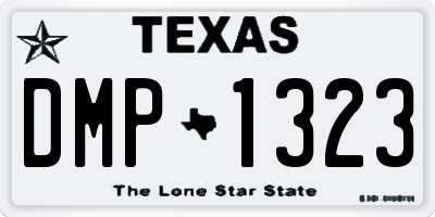 TX license plate DMP1323
