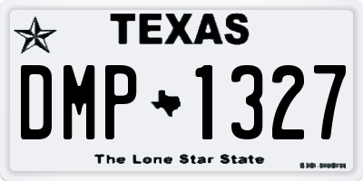 TX license plate DMP1327