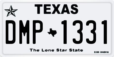 TX license plate DMP1331