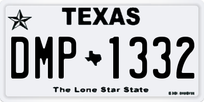 TX license plate DMP1332