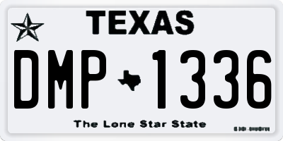 TX license plate DMP1336