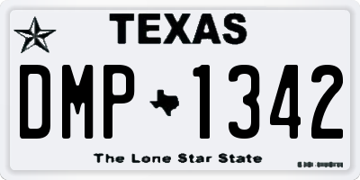 TX license plate DMP1342