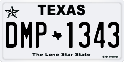 TX license plate DMP1343