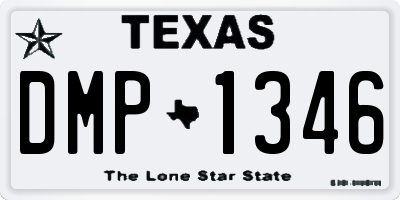 TX license plate DMP1346