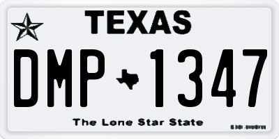 TX license plate DMP1347