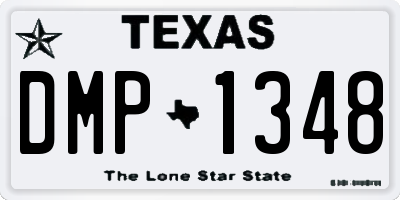 TX license plate DMP1348